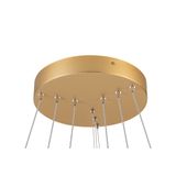 ONE FLAT, pendant light, triple, 300cm, 2700/3000K, DALI 2, Touch, brass
