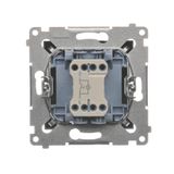 Momentary single switches with key - two positions ''0-1'', white, 5A