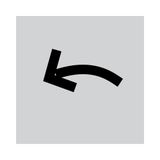 912LQ25 Insert label, transparent, arrow symbol