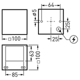 Wall and ceiling luminaire Skeo Q Lens Anthracite ET 6W 200lm rotationally sym. wide (RB) IP65 IK06 3 SDCM