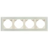 FOUR-GANG FRAME CRISTAL/PEARL
