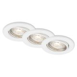 LED downlights, white, 3xLED/GU10/5W