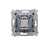 Two-pole switch, (module), 10AX, quick connection, white