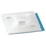 Saddle with 4 entries Screw/Self-adhesive for cable ties up to 3.6mm,