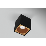 PLAFONIERA LED ESSENZA QUBE NERA/GOLD D