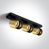 BRUSHED BRASS GU10 3x10W DARK LIGHT