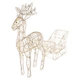 LED reindeer – 47 cm, 3x AA, indoor, warm white, timer