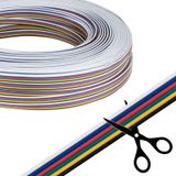 6 Core Flat PVC Cable AWG 20/0.52mm2 Black/Yellow/Green/Red/Blue/White