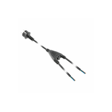 Power cable splitter (double) with Euro plug, rubber, 2 m, 3x1mm2, black