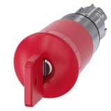 EMERGENCY-STOP mushroom pushbutton, 22 mm, round, metal, shiny, red, 40 mm, with O.M.R. lock, lock