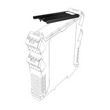 Modular housing, OMNIMATE Housing - series CH20M  black, Transparent, Flip cover, Width: 22.5 mm