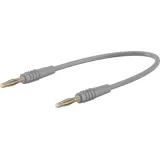 Measuring lead with (2 mm plug, spring-loaded, straight) to (2 mm plug, spring-loaded, straight), 450 mm, gray, PVC, 0.5 mm², 28.0047-04528