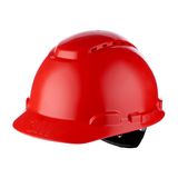 3M™ Hard Hat, Ratchet, Ventilated, Plastic Sweatband, Red, H700N-RD