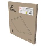 LED panel 60×60, square, built-in, white, 40W neutral white, Emergency
