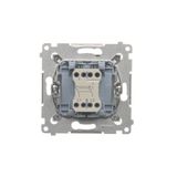 HDMI double socket, module, matt aluminum, HDMI Standard: HDMI 2.1