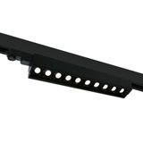 BLACK COB 10x5W CW TRACK LIGHT ADJUSTABLE 230V