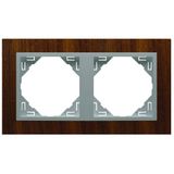 DOUBLE FRAME WALNUT-TREE/ALUMIUM
