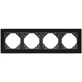 FOUR-GANG FRAME NICKEL/GRAY