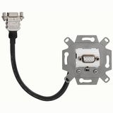 VGA connection box, 1-way, with breakout cable, pure white (similar to RAL 9010), for TAE covers