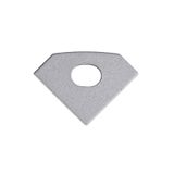 Terminal with hole for RJ, silver color, 1 pc