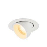 NUMINOS© GIMBLE XS, recessed CL 3000K, 40ø, IP20, round wh