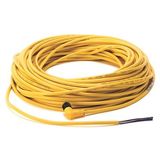Allen-Bradley, 889D-R4AC-30, DC Micro (M12), Female, R-Ang, 4-Pin, PVC Cable, Yellow, Unshielded, IEC Color Coded, No Connector, 30 meter (98.4 feet)