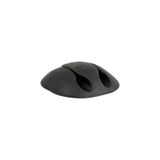 Self-adhesive cable holder UKSO-22, 2xØ5.5mm, color: black