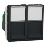 RJ45 DOUBLE CAT5 UTP OUTLET 2MOD