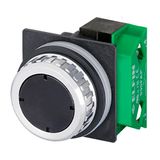 Push-button with guard, black, N.O.