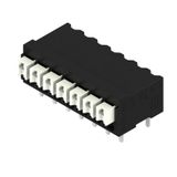 Printed circuit board terminals, 3.50 mm, Number of poles: 7, 90°, Solder pin length (l): 3.5 mm, black, PUSH IN with actuator, Clamping range, max. : 1.5 mm², Tube