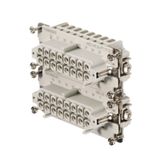 HDC insert, Female, 500 V, 16 A, Number of poles: 16, Tension-clamp connection, Size: 6