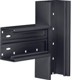 T-piece of base profile for BR 68x100mm lid 80mm in graphite black