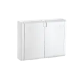 OUTLET FLUSH MOUNTED DOUBLE IP44 W/EARTH WHITE 6-PACK