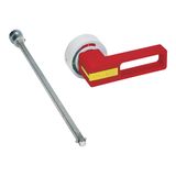 Emergency front remote rotary control (red/yellow) with available depth for DSX for installation on plate