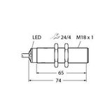 Ultrasonic Sensor Diffuse Mode Sensor   RU50U-S18-LU8X