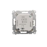 Double intermediate switch with indicator LED light, 10AX, champagne matt