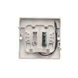 IP two-circuit switch, LED illuminated, (module), 10AX, quick connection, anthracite, metalic