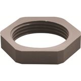 Locknut Polyamide 6 with 25 Percent Glass Fibre 3/8NPT Grey RAL 7035