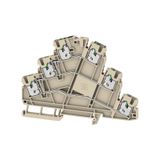 Multi-tier modular terminal, SNAP IN, dark beige, 2.5 mm², 800 V, Numb