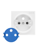 Cover for DATA socket, cover, antibacterial white