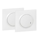 Ready-to-install dooxie create a two-way switch with 1 wireless control and 1 230V~ switch delivered complete white