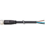 M8 female 0° with cable PUR 8x0.14  1,5m