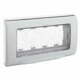 4 gang splash proof front plate - no frame required - RAL  7035