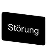 Labeling plate 17.5 x 27 mm, label black, labeling: Störung