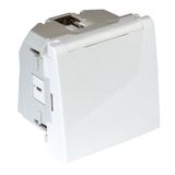 SAF EARTH SOCKET(SCHUKO)HOR APERT LID-2MOD WH