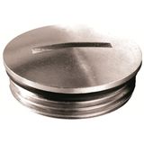 Plug Round Nickel Plated Brass PG42 Metallic Raw color