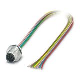 SACC-E-M12MS-8CON-M16/1,0 VA - Device connector front mounting