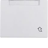 Hinged cover, flat, lab. field, arsys, p. white glossy