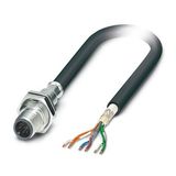 SACCBP-M12MS-6CON-M16/1,0-970 - Device connector, rear mounting