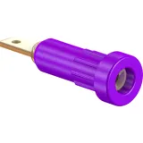 2 mm socket, flat plug connection, mounting Ø 4.9 mm, purple, 23.1011-26